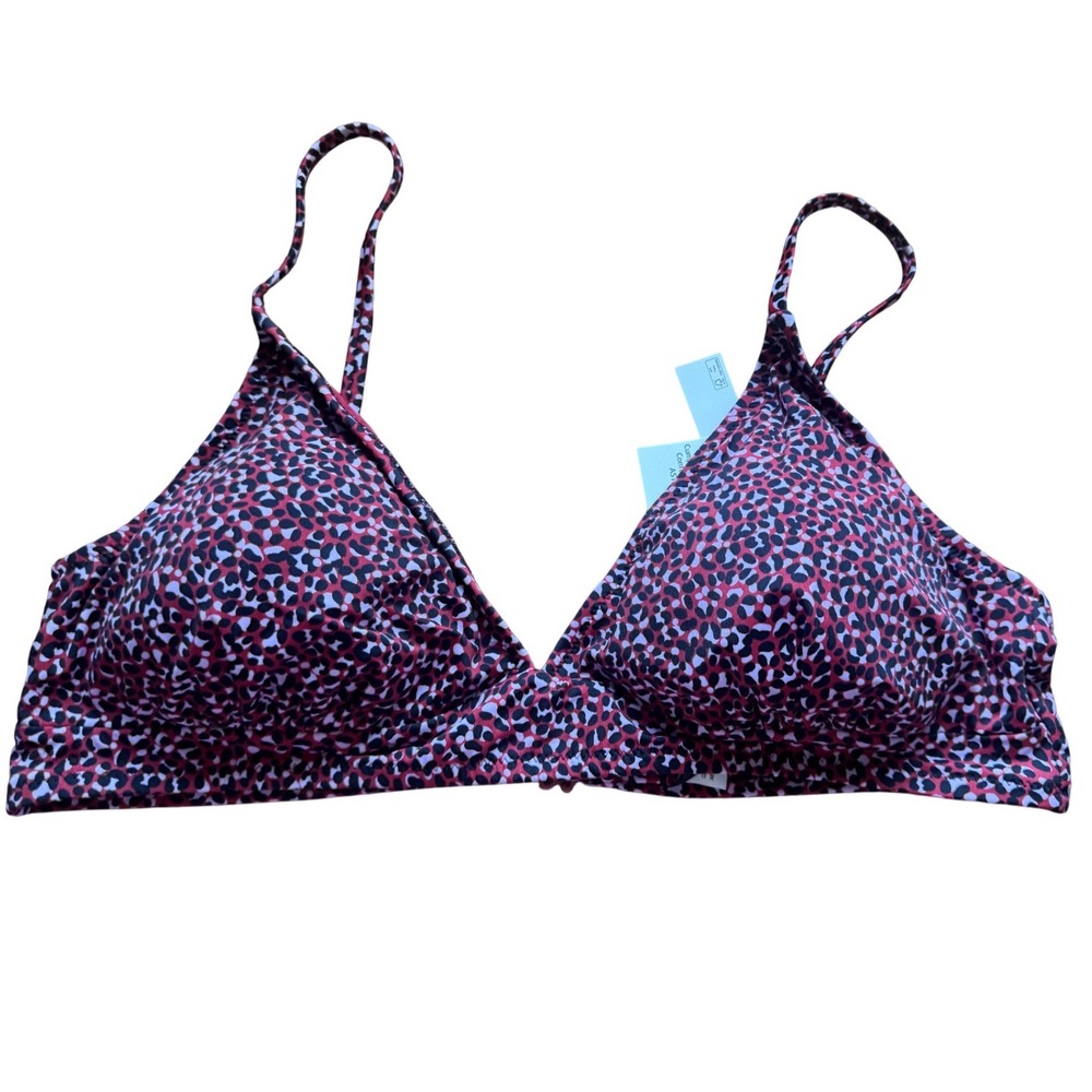 Amazon Essentials Bikini Top Women XXL Brick Red Leopard New AE1672928 Swimwear